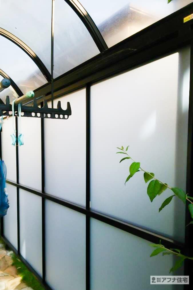 アフナ住宅｜テラス全面パネル工事