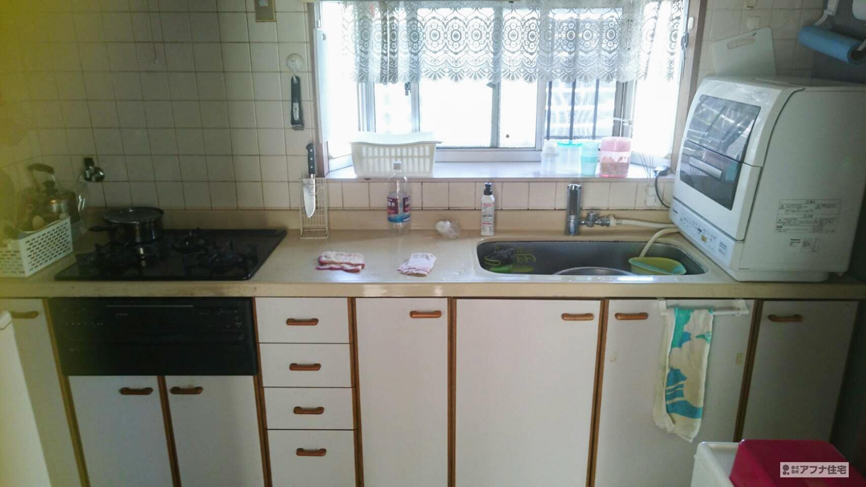 アフナ住宅|システムキッチン入れ替え・オール電化・浴室乾燥暖房機取付工事施行前写真