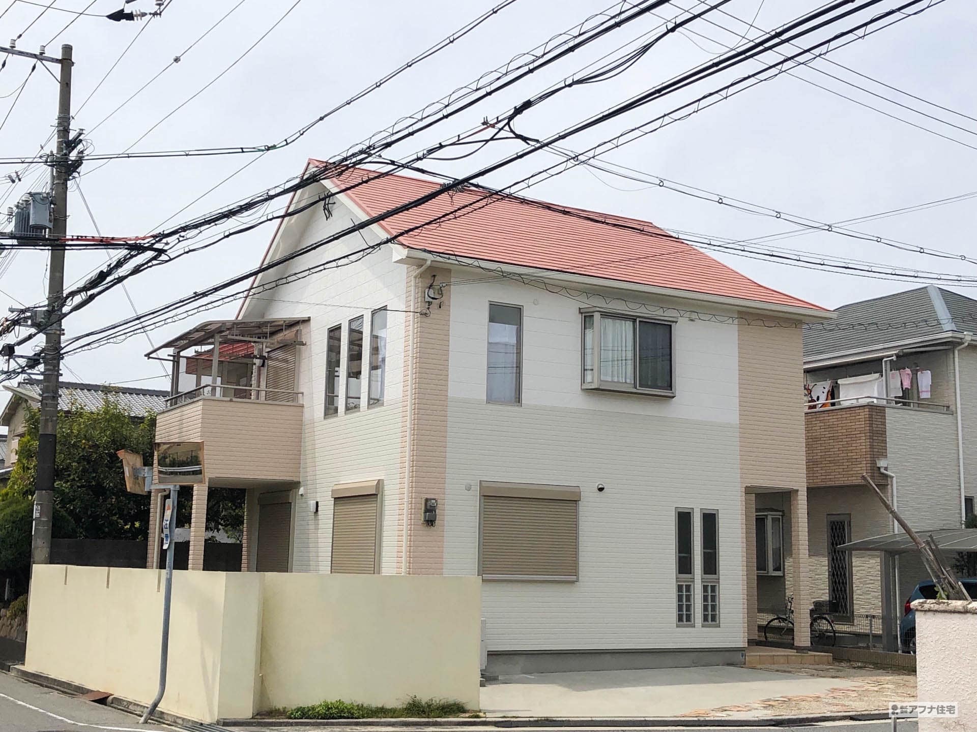 外壁塗装工事・屋根塗装工事・ベランダテラス取付工事施工事例|アフナ住宅
