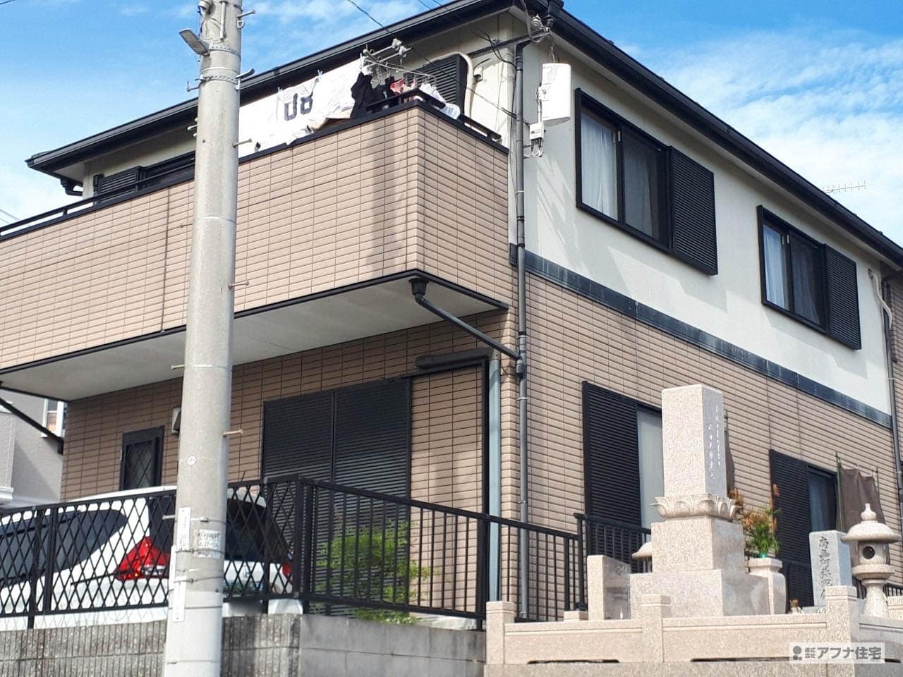 外壁塗装工事・屋根塗装工事施工前写真|アフナ住宅